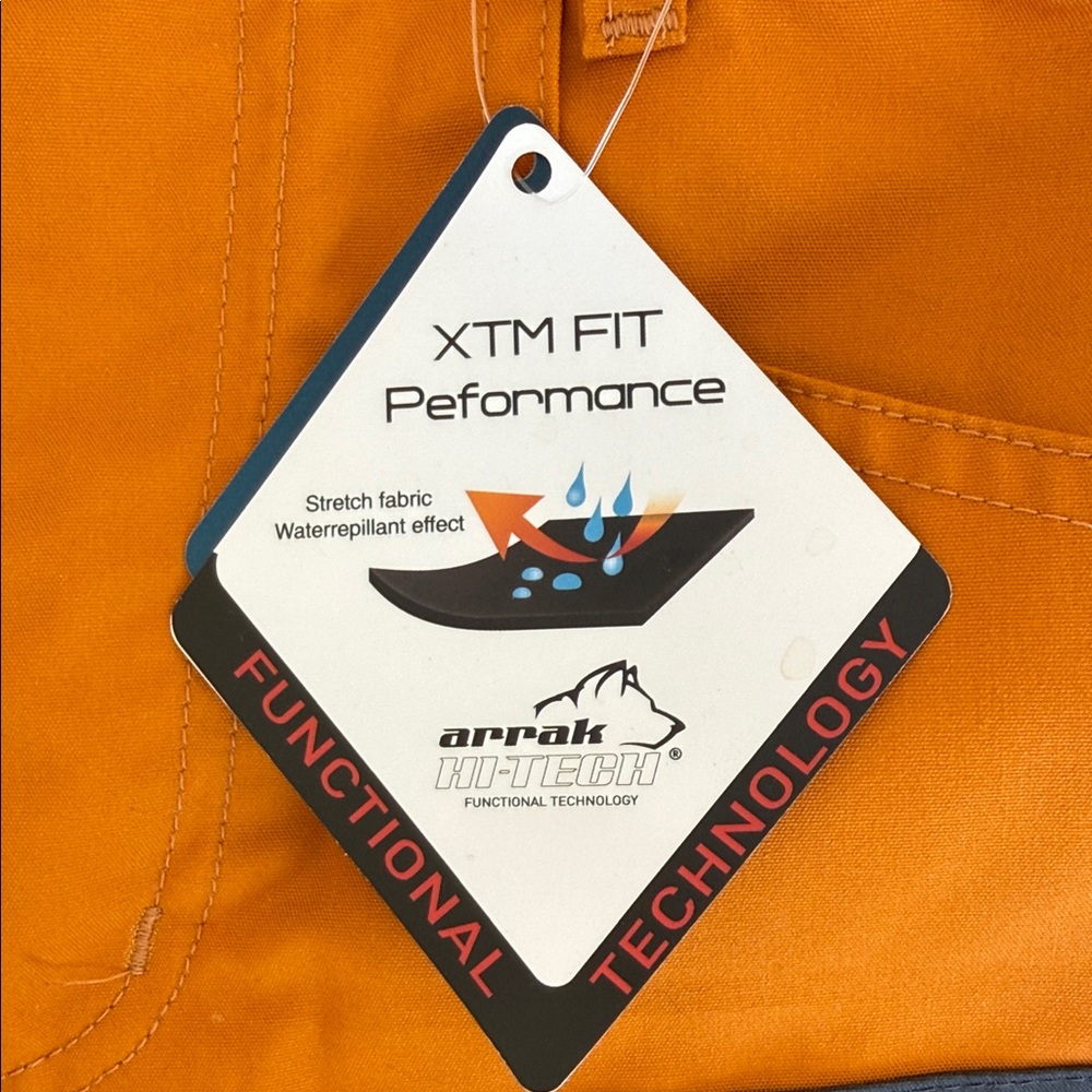 NWT Women's Orange and Gray Cargo Shorts Size 34 Euro Size 2 US - Picture 3 of 9